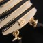 Chanel Brooch A58713 Gold/White/Black 2018