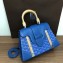 Goyard Wooden Handle Saigon PM Tote Bag Blue