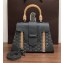 Goyard Wooden Handle Saigon PM Tote Bag Gray