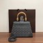 Goyard Wooden Handle Saigon PM Tote Bag Gray