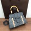 Goyard Wooden Handle Saigon PM Tote Bag Gray