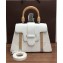 Goyard Wooden Handle Saigon PM Tote Bag White