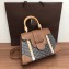 Goyard Wooden Handle Saigon PM Tote Bag Brown