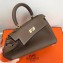 Hermes Kelly Mini 20 Original Epsom Handbag Grey 