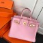 Hermes Birkin 30 Bag In Original Handmade Clemence Leather  Baby Pink
