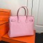 Hermes Birkin 30 Bag In Original Handmade Clemence Leather  Baby Pink
