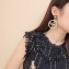 Chanel Crystal 'CHANEL' Hoop Pendant Earrings AB0098 Gold/Crystal/Black 2018