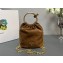 Prada Brown suede mini bag 1BC227 2024