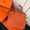 Hermes Birkin 30 Bag In Original Handmade Clemence Leather Orange