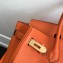 Hermes Birkin 30 Bag In Original Handmade Clemence Leather Orange