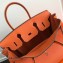 Hermes Birkin 30 Bag In Original Handmade Clemence Leather Orange