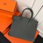 Hermes Birkin 30 Bag In Original Handmade Clemence Leather Dark Green