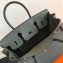 Hermes Birkin 30 Bag In Original Handmade Clemence Leather Dark Green