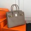Hermes Birkin 30 Bag In Original Handmade Clemence Leather Dove Grey