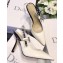 Dior Heel 9.5cm J'Adior Clear Slingback Pumps High-Heeled Shoe in Patent Leather White 2018