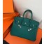 Hermes Birkin 30 Bag In Original Handmade Clemence Leather with Gold/Silver Hardware Peacock Green