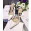Dior Heel 9.5cm J'Adior Clear Slingback Pumps High-Heeled Shoe in Patent Leather White 2018