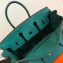 Hermes Birkin 30 Bag In Original Handmade Clemence Leather with Gold/Silver Hardware Peacock Green