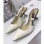 Dior Heel 6.5cm J'Adior Clear Slingback Pumps High-Heeled Shoe in Patent Leather White 2018