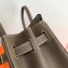 Hermes Birkin 30 Bag In Original Handmade Clemence Leather with Gold/Silver Hardware Dark Grey