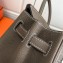 Hermes Birkin 30 Bag In Original Handmade Clemence Leather with Gold/Silver Hardware Dark Grey