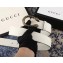 Gucci Leather Belt with Gold Dionysus Buckle White 2018