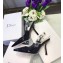 Dior Heel 9.5cm J'Adior Clear Slingback Pumps High-Heeled Shoe in Patent Leather Black 2018