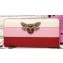 Gucci Queen Margaret Leather Zip Around Wallet ‎476069 Pink 2018