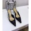 Dior Heel 6.5cm J'Adior Clear Slingback Pumps High-Heeled Shoe in Patent Leather Black 2018