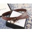Gucci Leather Belt with Gold Dionysus Buckle Brown 2018