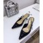 Dior Heel 6.5cm J'Adior Clear Slingback Pumps High-Heeled Shoe in Patent Leather Black 2018