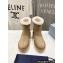 Prada Suede Platform Boots Beige 2024