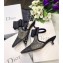 Dior Heel 4cm Bow Details Ankle Waist Pump In Black Dotted Swiss 2018