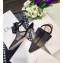Dior Heel 4cm Bow Details Ankle Waist Pump In Black Dotted Swiss 2018