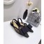 Dior Bow Details Flat Ballet Pump In Black Dotted Swiss 2018