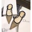 Dior Ballet Ankle Waist Flat Pump In Black Dotted Swiss 2018