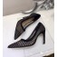 Dior Heel 9.5cm D-Choc Pumps High-Heeled Shoe In Black Mesh 2018