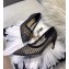 Dior Heel 9.5cm J'Adior Slingback Pumps High-Heeled Shoe In Black Mesh 2018