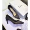 Dior Heel 6.5cm D-Choc Pumps High-Heeled Shoe In Black Mesh 2018