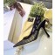 Dior Heel 9.5cm J'Adior Slingback Pumps High-Heeled Shoe In Black Mesh 2018