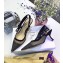 Dior Heel 6.5cm J'Adior Slingback Pumps High-Heeled Shoe In Black Mesh 2018