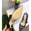 Dior Heel 6.5cm J'Adior Slingback Pumps High-Heeled Shoe In Black Mesh 2018