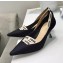 Dior Heel 6.5cm J'Adior And Double Ribbon Pumps High-Heeled Shoe Technical Fabric/Canvas Black 2018 