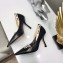 Dior Heel 9.5cm J'Adior And Double Ribbon Pumps High-Heeled Shoe Calfskin Black 2018