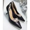 Dior Heel 6.5cm J'Adior And Double Ribbon Pumps High-Heeled Shoe Calfskin Black 2018