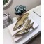 Dior Heel 6.5cm Sweet-D Slingback Pumps High-Heeled Shoe Gold 2018