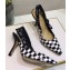 Dior Heel 9.5cm J'Adior Slingback Pumps High-Heeled Shoe in Grid Black And White Printed 2018