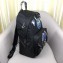 Prada Saffiano Leather and Technical Fabric Robot Backpack 2VZ066 Black/Cobalt Blue 