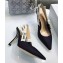 Dior Heel 9.5cm J'Adior Slingback Pumps High-Heeled Shoe Technical Fabric/Canvas Black 2018 
