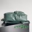 Bottega Veneta Small Intrecciato leather Backpack Bag Dark Green 2023